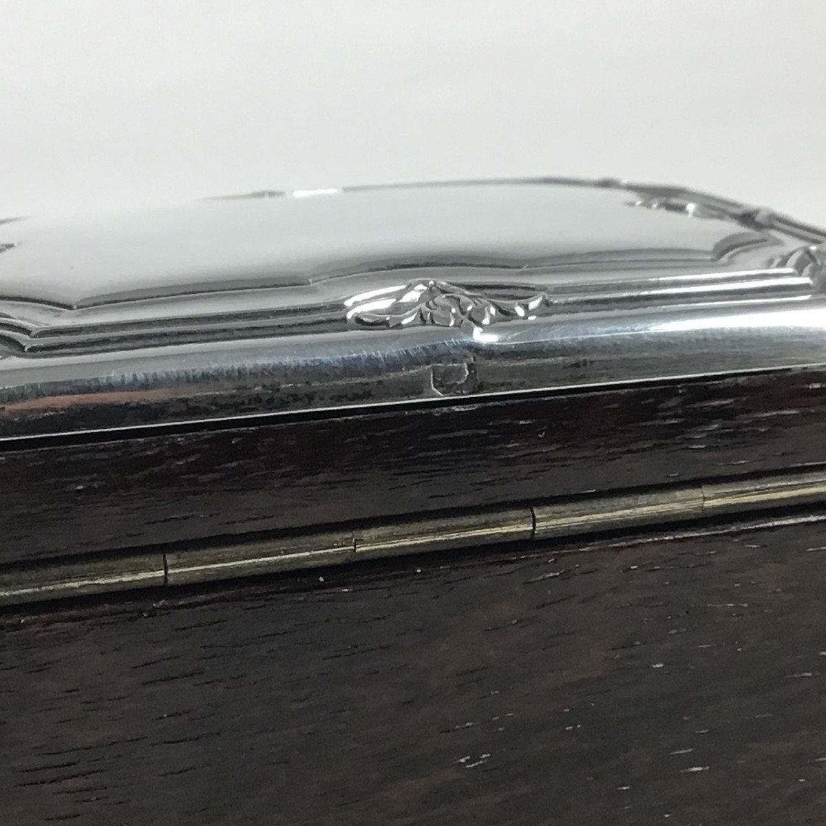 Post Stamp Box , Rosewood And Sterling Silver -photo-1
