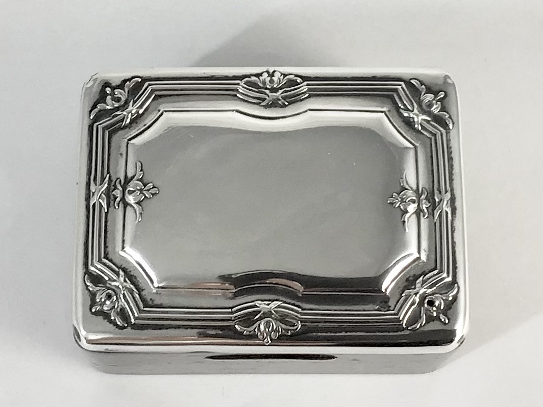 Post Stamp Box , Rosewood And Sterling Silver -photo-3