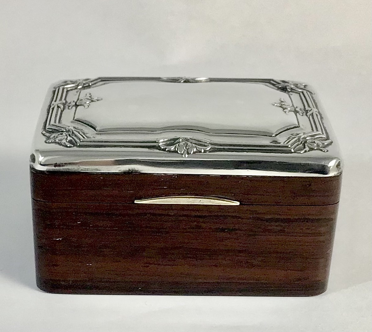 Post Stamp Box , Rosewood And Sterling Silver -photo-7