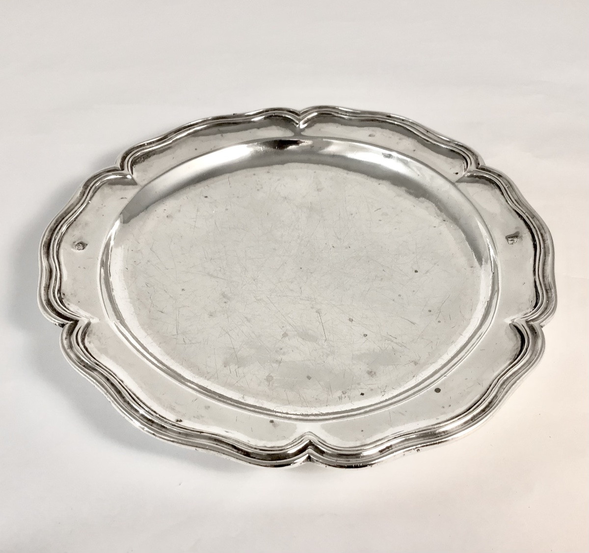 Spanish Colonies 1730-1770, Solid Silver, Central America, Guatemala, Dinner Dish-photo-7