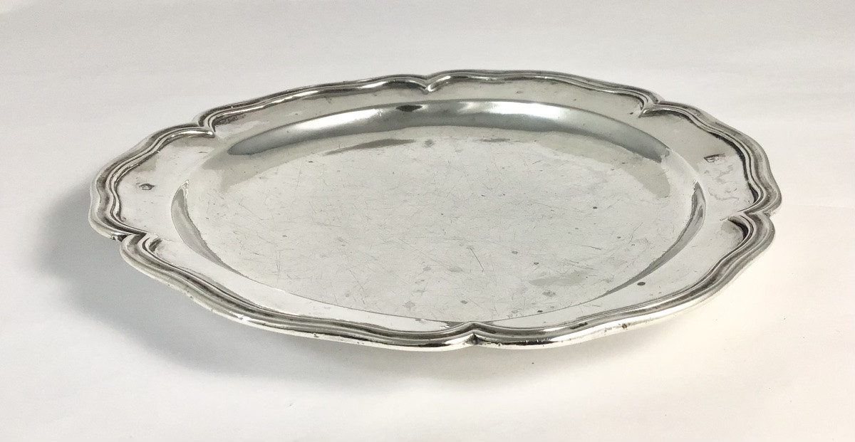 Spanish Colonies 1730-1770, Solid Silver, Central America, Guatemala, Dinner Dish-photo-8