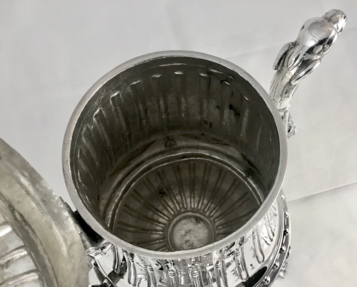 Mechelen 1788,argent massif , Petrus Cornelius Hendrickx,  Malines , cafetière Louis XVI-photo-4