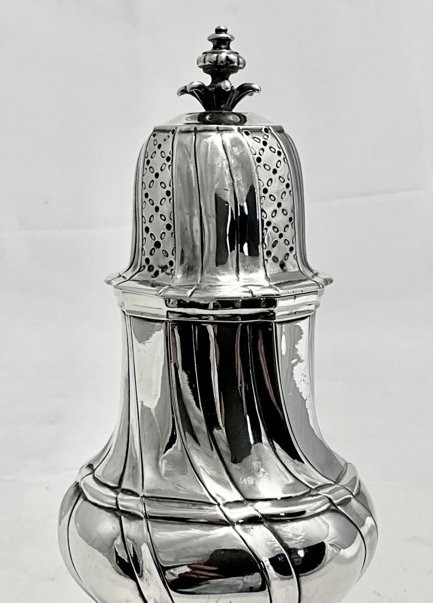 Brussels 1762, Louis XV Caster , Solid Silver, Ferdinand Millé-photo-1