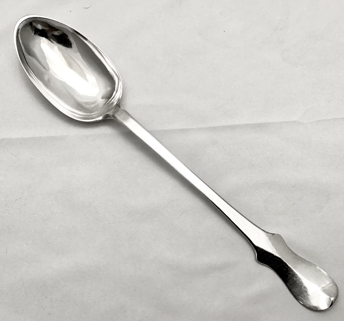 Dunkerque vers 1750, cuillère à ragoût en argent massif-photo-3