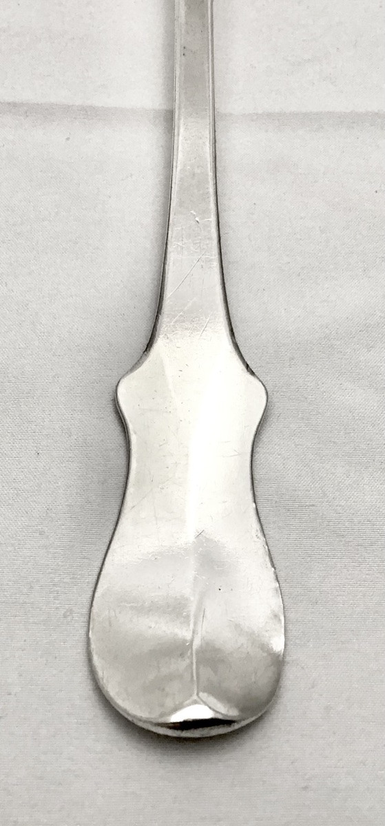 Dunkerque vers 1750, cuillère à ragoût en argent massif-photo-5