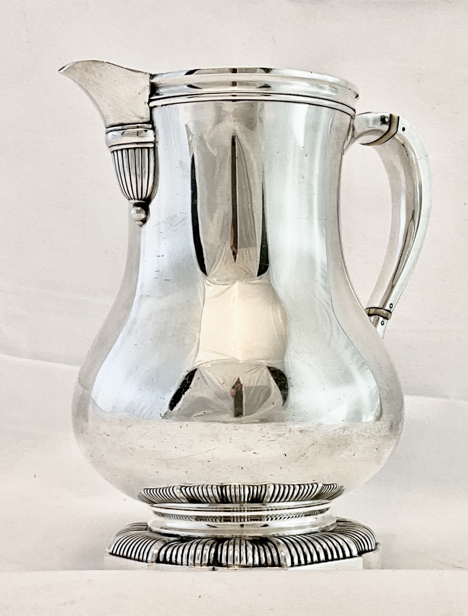 Puiforcat, Sterling  Silver, Water Jug, Beer Or Juice Jug, Water Pot, Ewer, Pitcher -photo-5