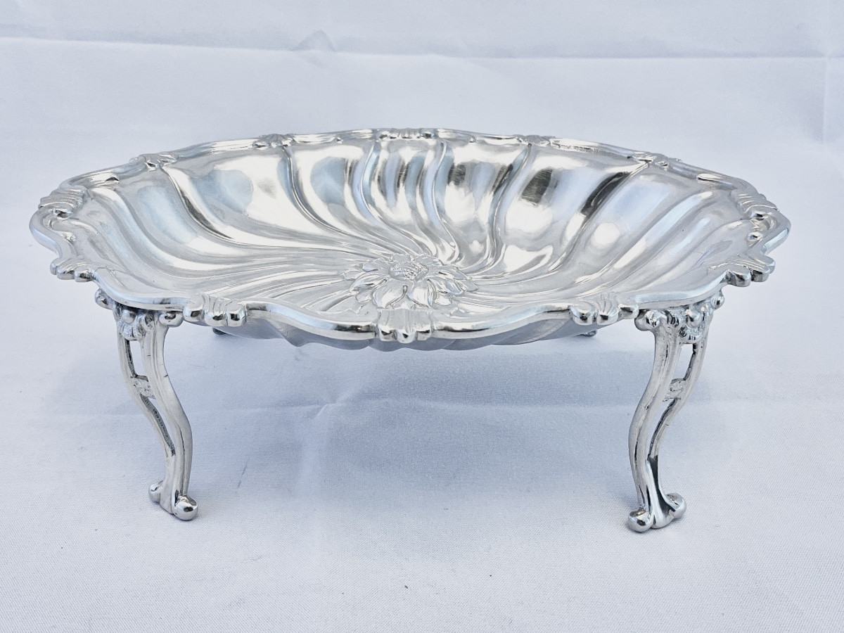 Liège 1771, Louis XV Sweetmeat Dish, Solid Silver, André-clement Dupont -photo-3