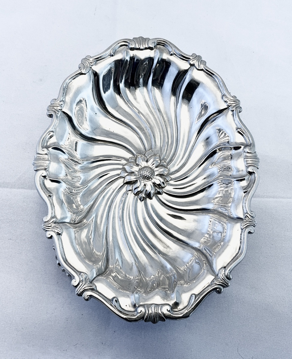 Liège 1771, Louis XV Sweetmeat Dish, Solid Silver, André-clement Dupont 