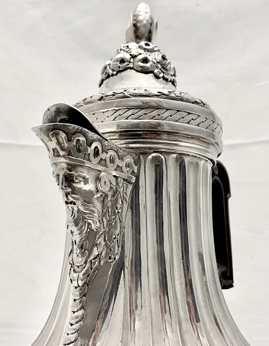 Bruges 1787, Coffee Pot, Solid Silver, Jacob Frans Ponchau, Louis XVI -photo-2