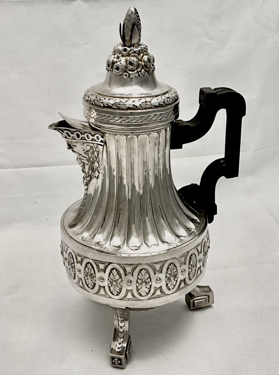 Bruges 1787, Coffee Pot, Solid Silver, Jacob Frans Ponchau, Louis XVI -photo-5