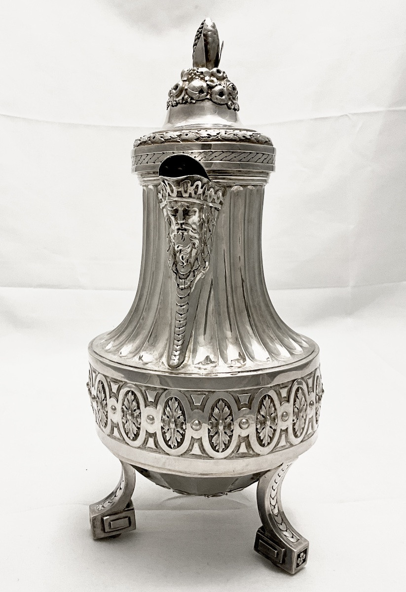 Bruges 1787, Coffee Pot, Solid Silver, Jacob Frans Ponchau, Louis XVI -photo-8