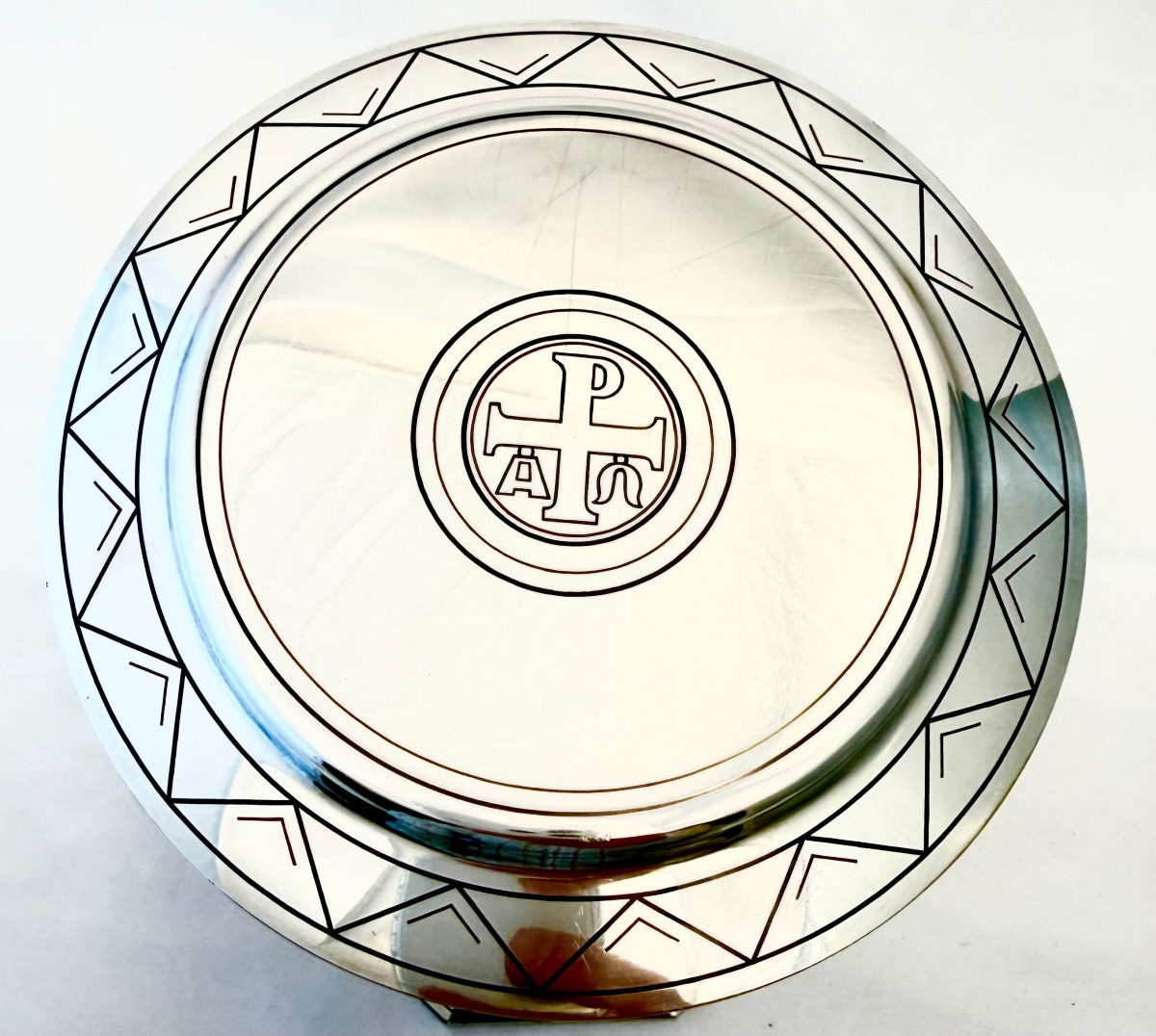 Solid Silver Art Deco Chalice With African Influences, Devroye Brothers, Brussels, 1930-40-photo-3