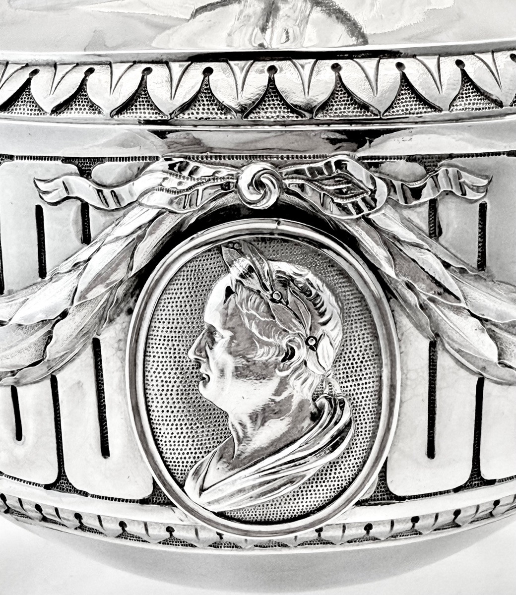 Chocolate Pot Ath 1784, Philippront, Louis XVI, Solid Silver Tripod Coffee Pot-photo-5