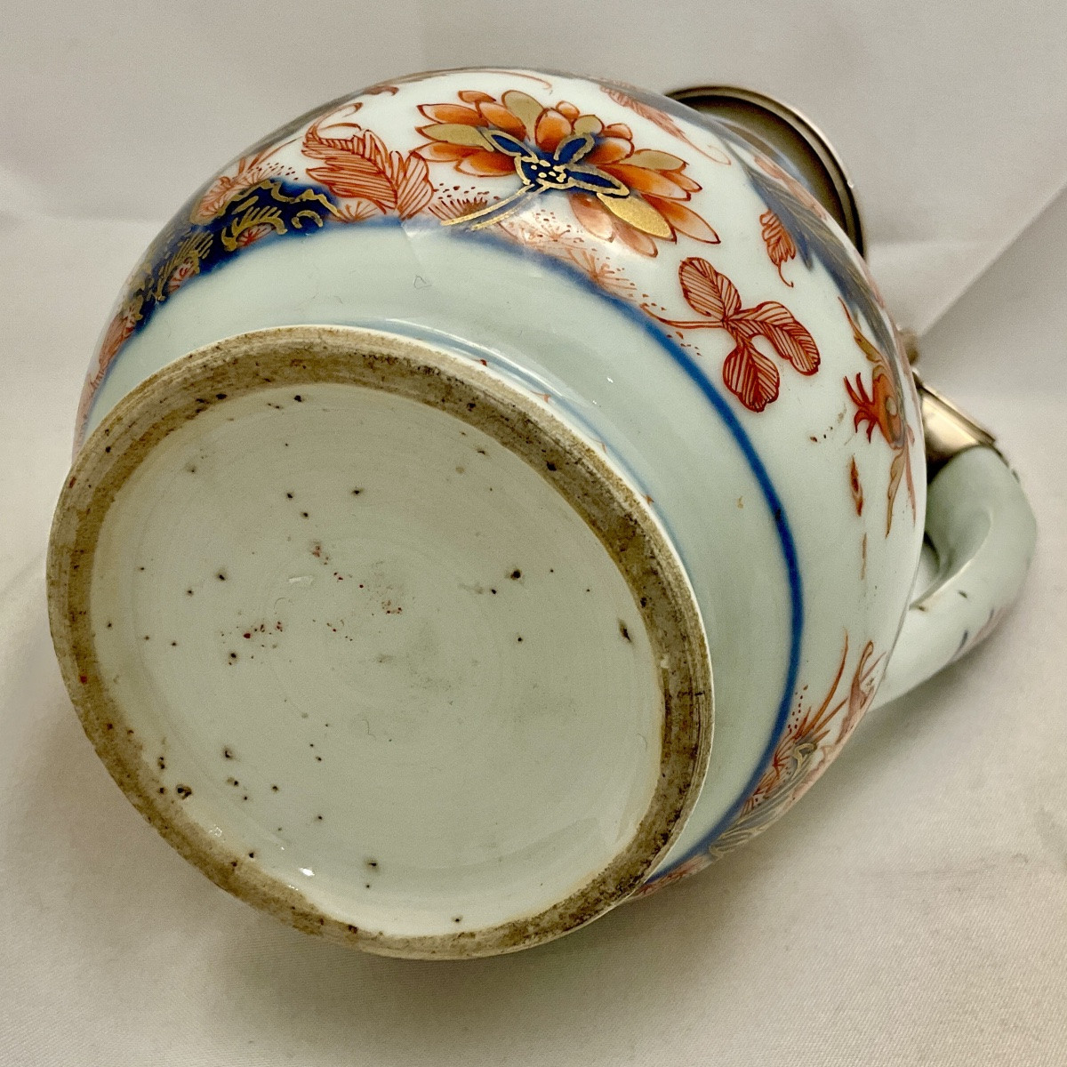Paris 1738-1744, Silver-mounted Imari Porcelain Jug, Intact-photo-2