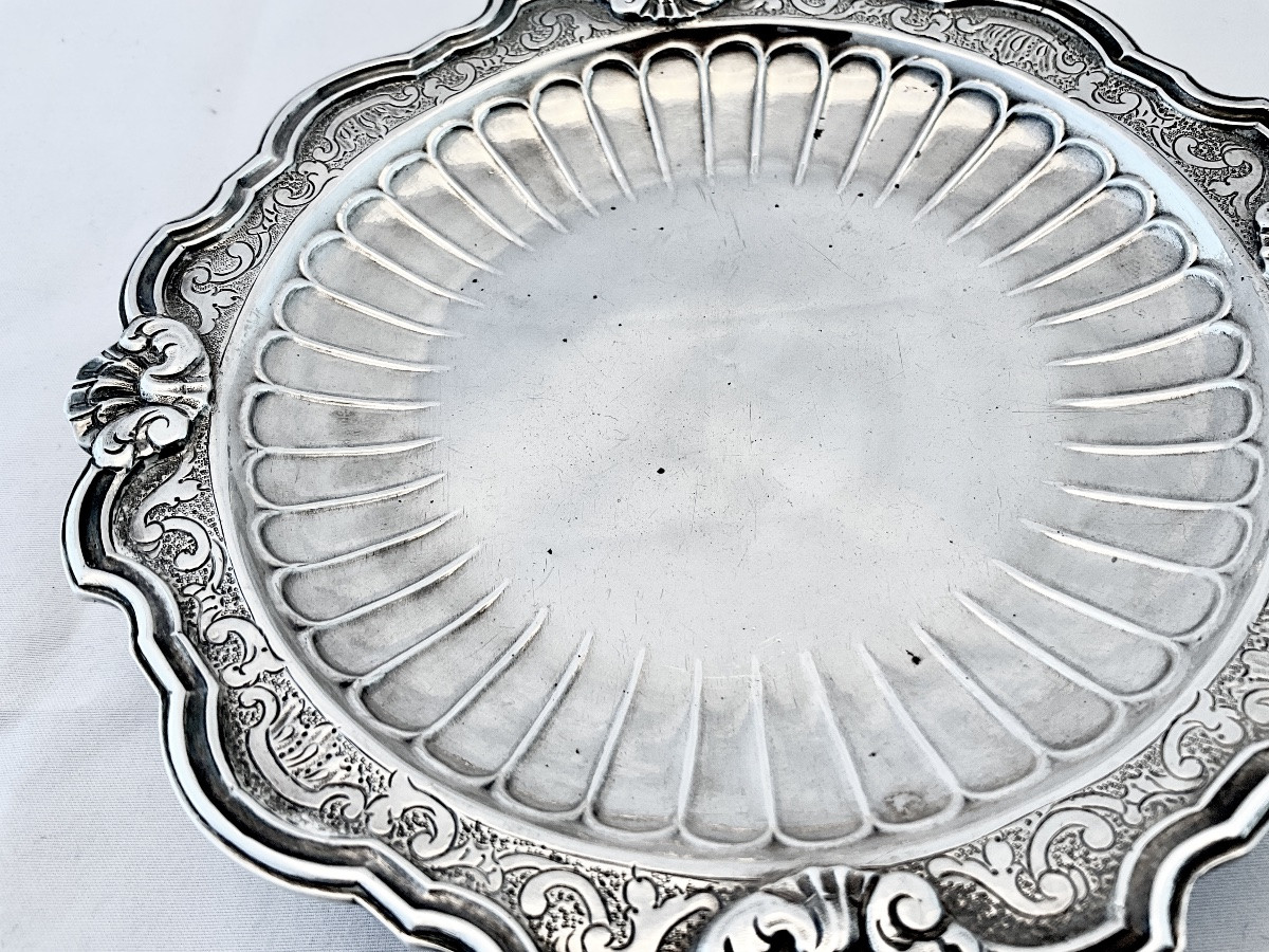 Ghent 1759, Sweetmeat Dish, Solid Silver, Silversmith Pieter II Colle, Louis XV, Salver -photo-2