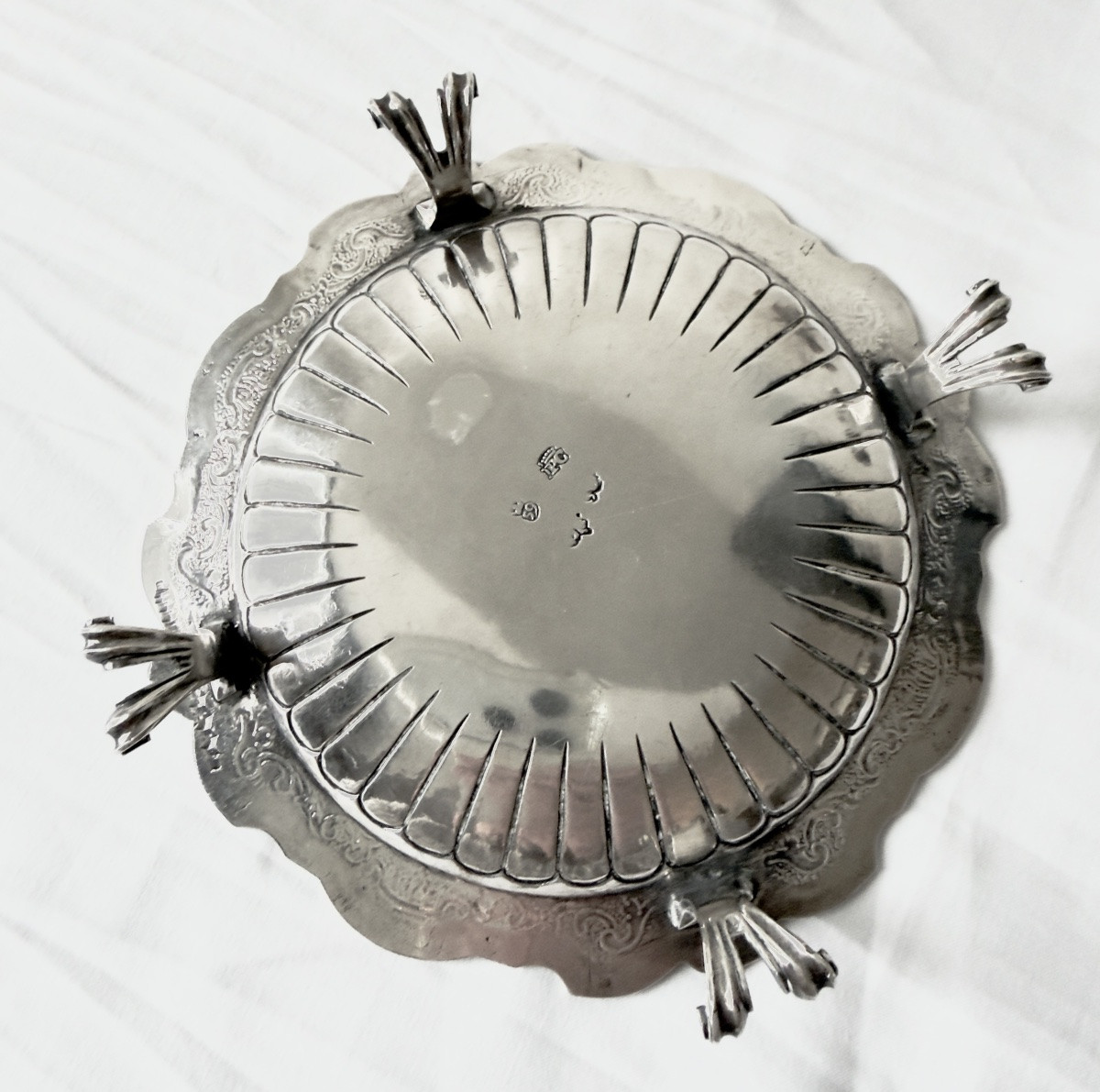 Ghent 1759, Sweetmeat Dish, Solid Silver, Silversmith Pieter II Colle, Louis XV, Salver -photo-2