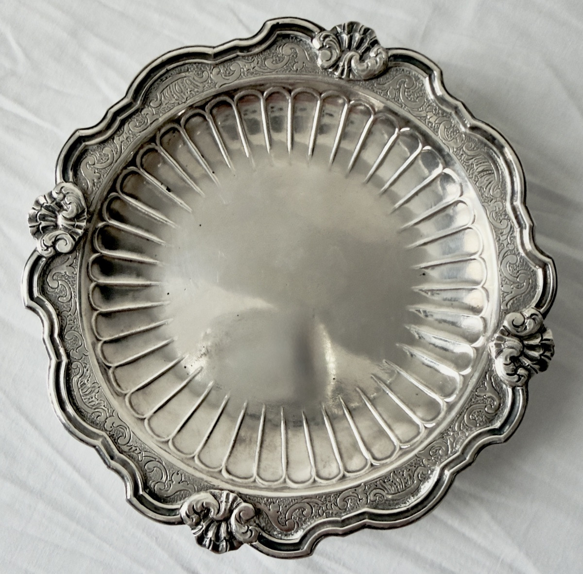 Ghent 1759, Sweetmeat Dish, Solid Silver, Silversmith Pieter II Colle, Louis XV, Salver -photo-3