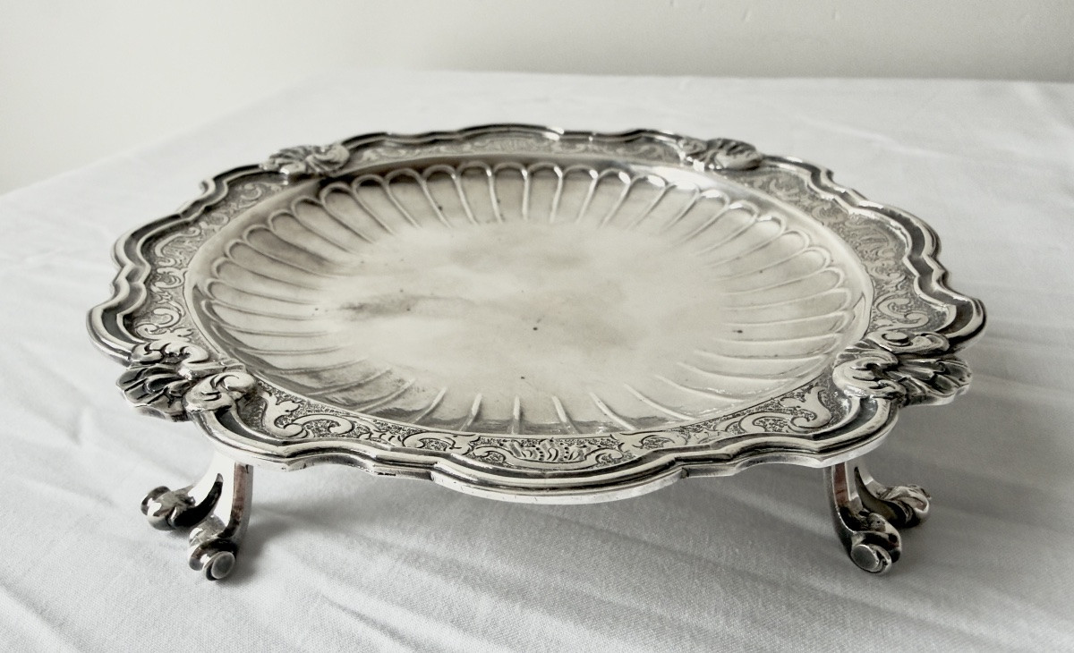 Ghent 1759, Sweetmeat Dish, Solid Silver, Silversmith Pieter II Colle, Louis XV, Salver -photo-5