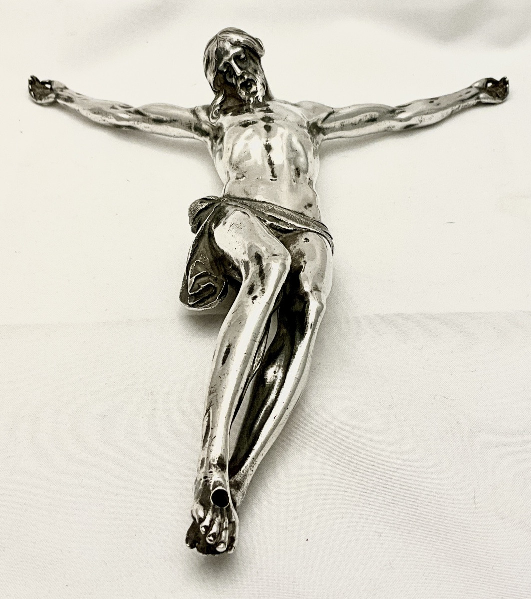 Flanders 1650-1700, Solid Silver Christ, In The Style Of Guglielmo Della Porta-photo-3