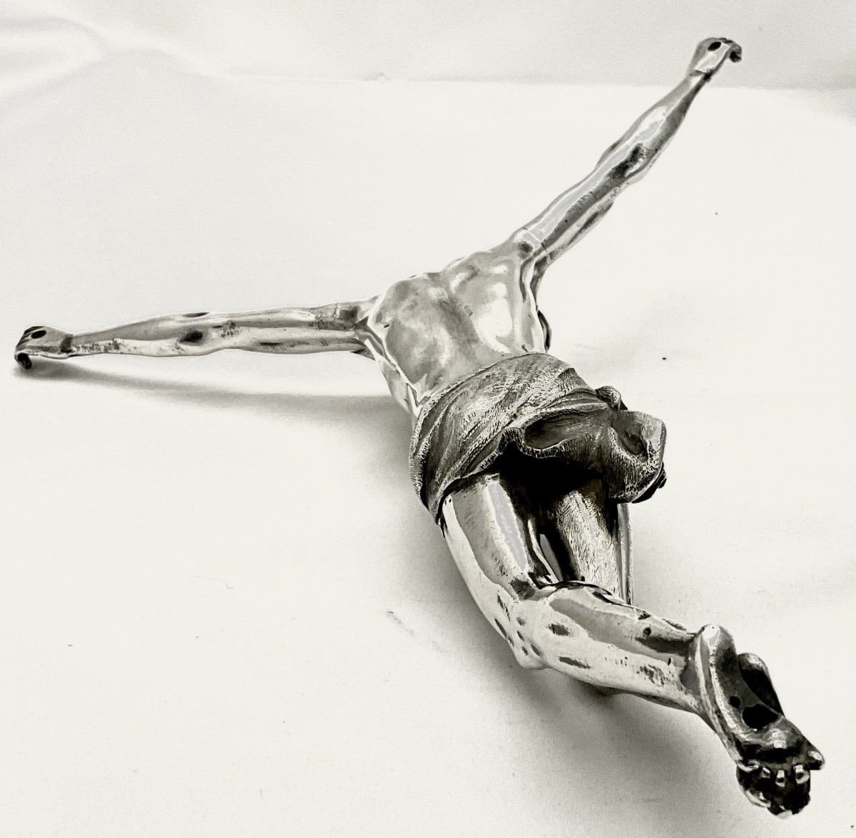 Flanders 1650-1700, Solid Silver Christ, In The Style Of Guglielmo Della Porta-photo-4