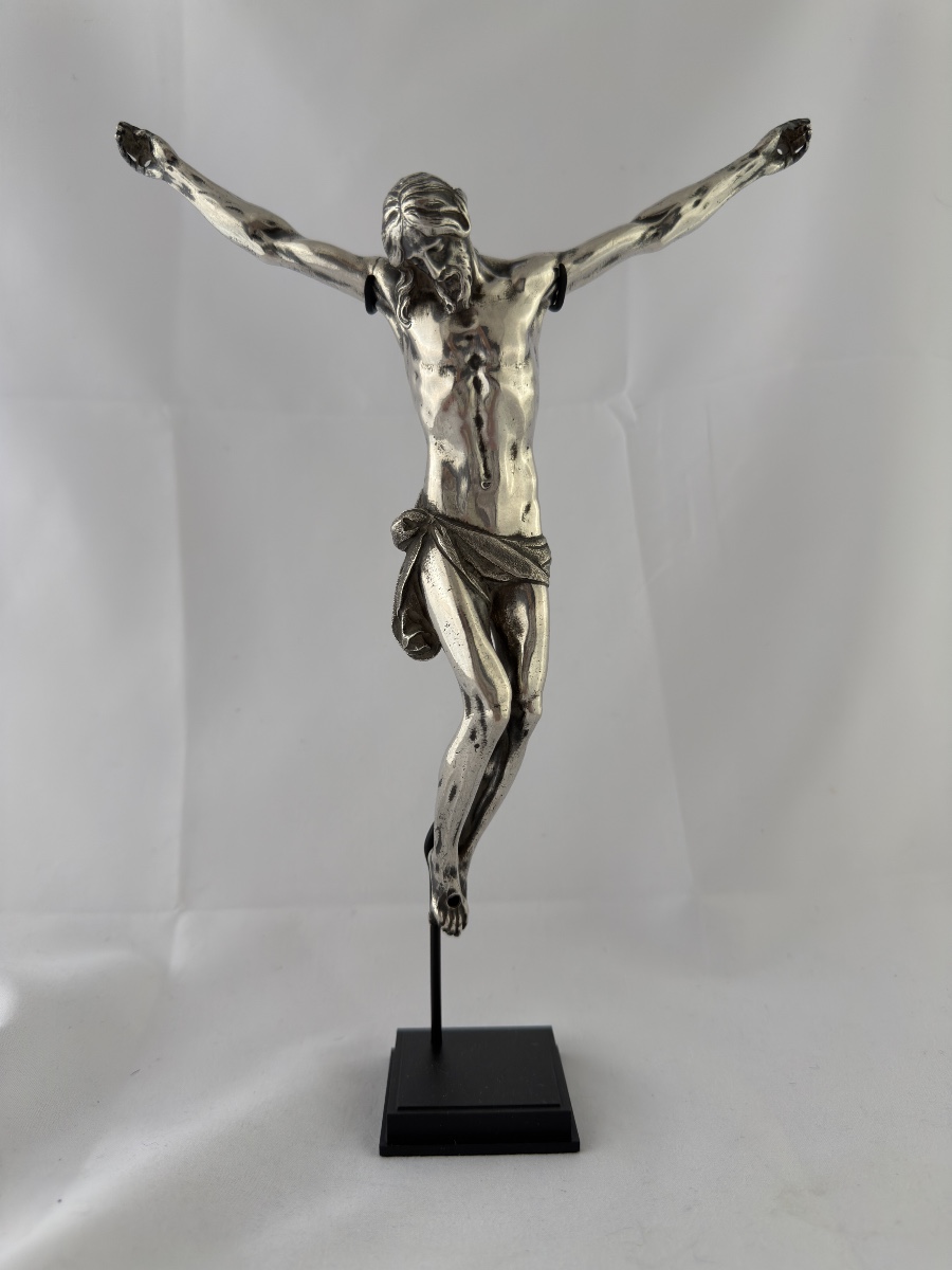Flanders 1650-1700, Solid Silver Christ, In The Style Of Guglielmo Della Porta-photo-3