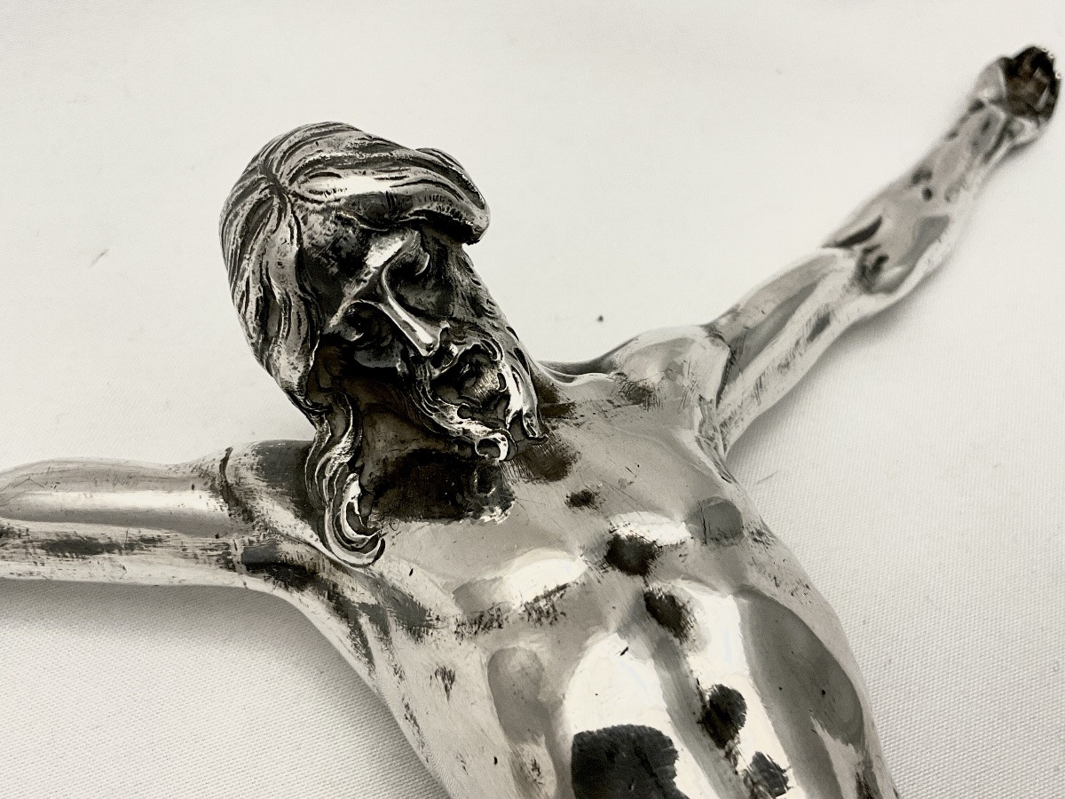 Flanders 1650-1700, Solid Silver Christ, In The Style Of Guglielmo Della Porta-photo-6