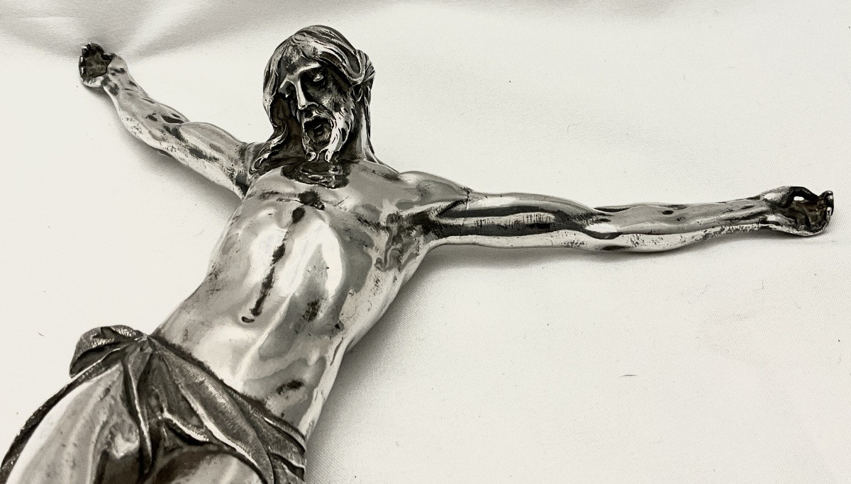 Flanders 1650-1700, Solid Silver Christ, In The Style Of Guglielmo Della Porta-photo-7