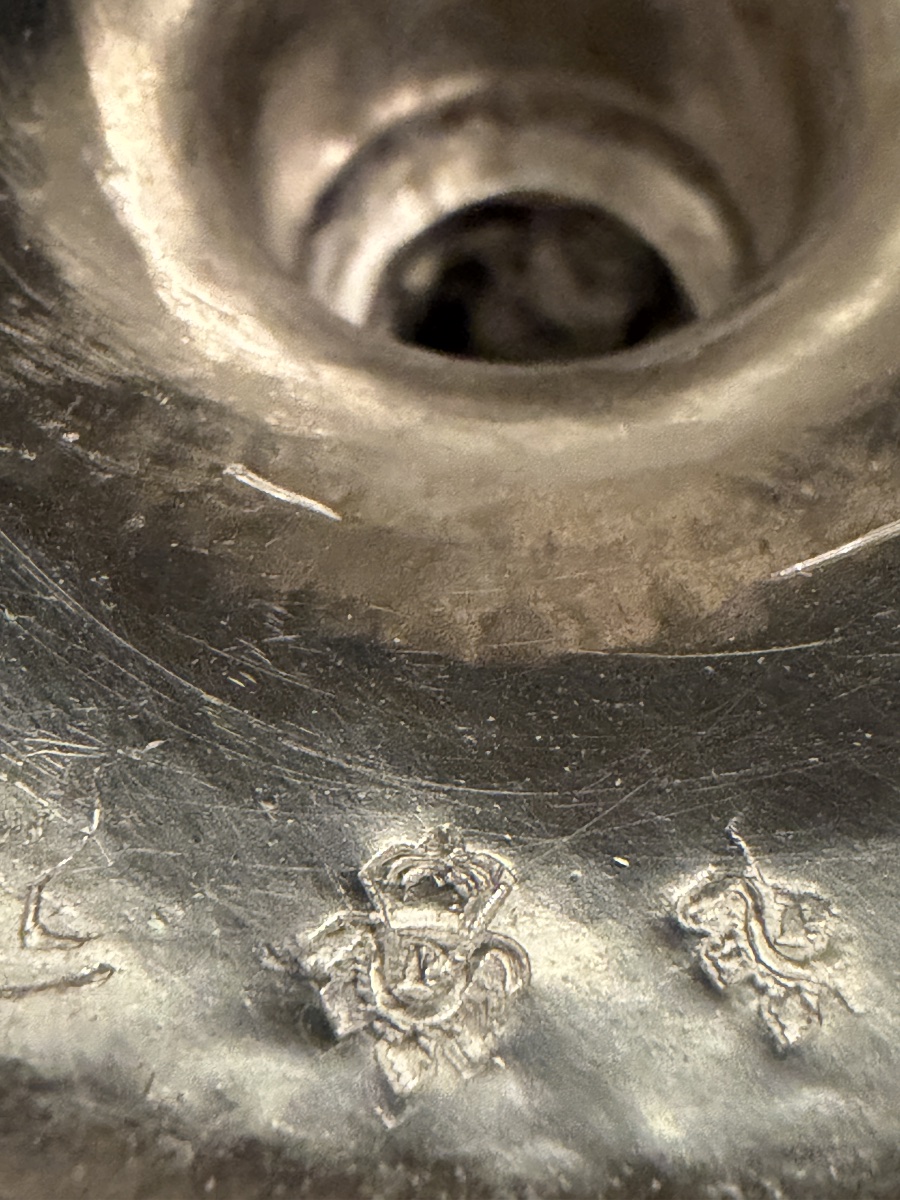 Amiens 1755 , chocolatière, argent massif , Jean Guidé (1717-1780), verseuse tripode cafetière -photo-1