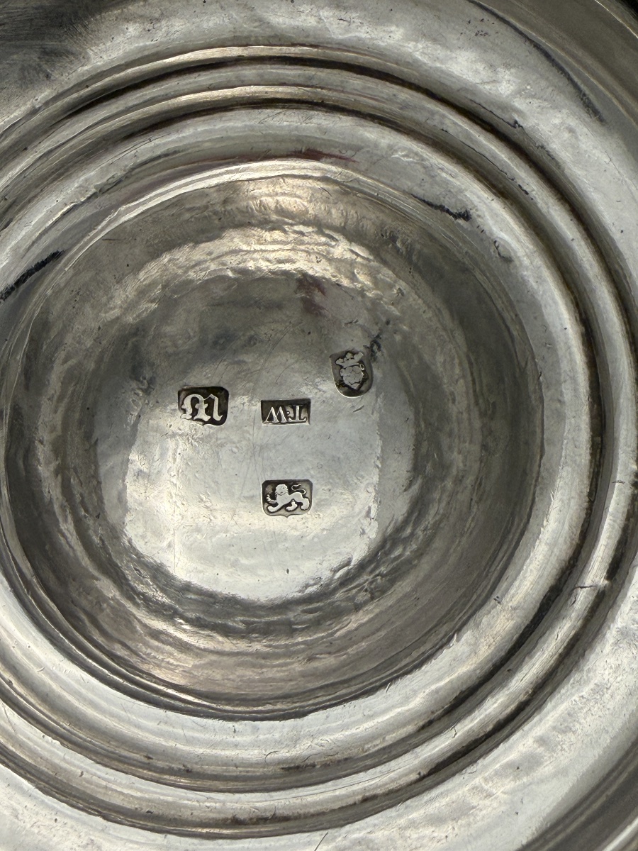 Londres 1767, chope à bière en argent massif , Thomas Wallis I, époque géorgienne -photo-3