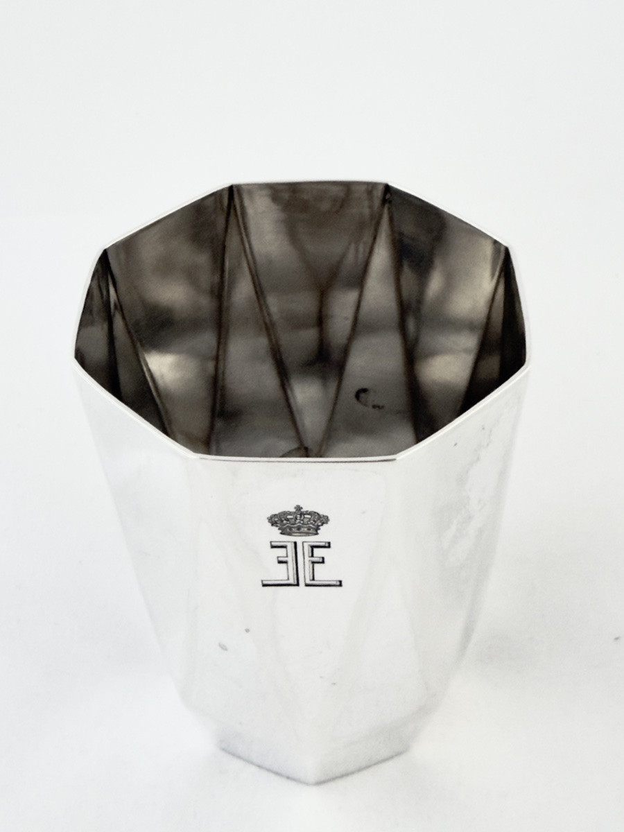 Provenance Queen Elisabeth Of Belgium, Christening Goblet In Sterling Silver, Delheid Frères-photo-5