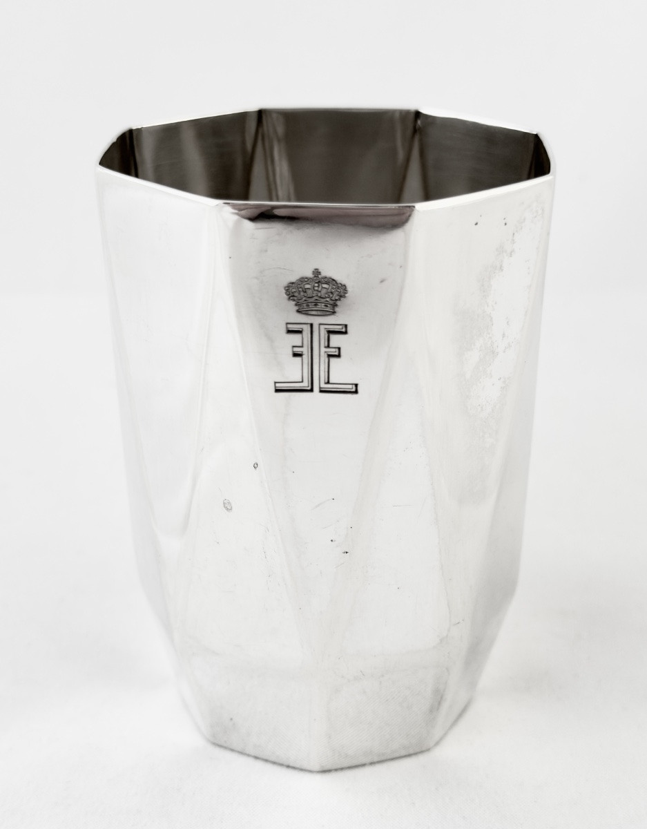 Provenance Queen Elisabeth Of Belgium, Christening Goblet In Sterling Silver, Delheid Frères-photo-6