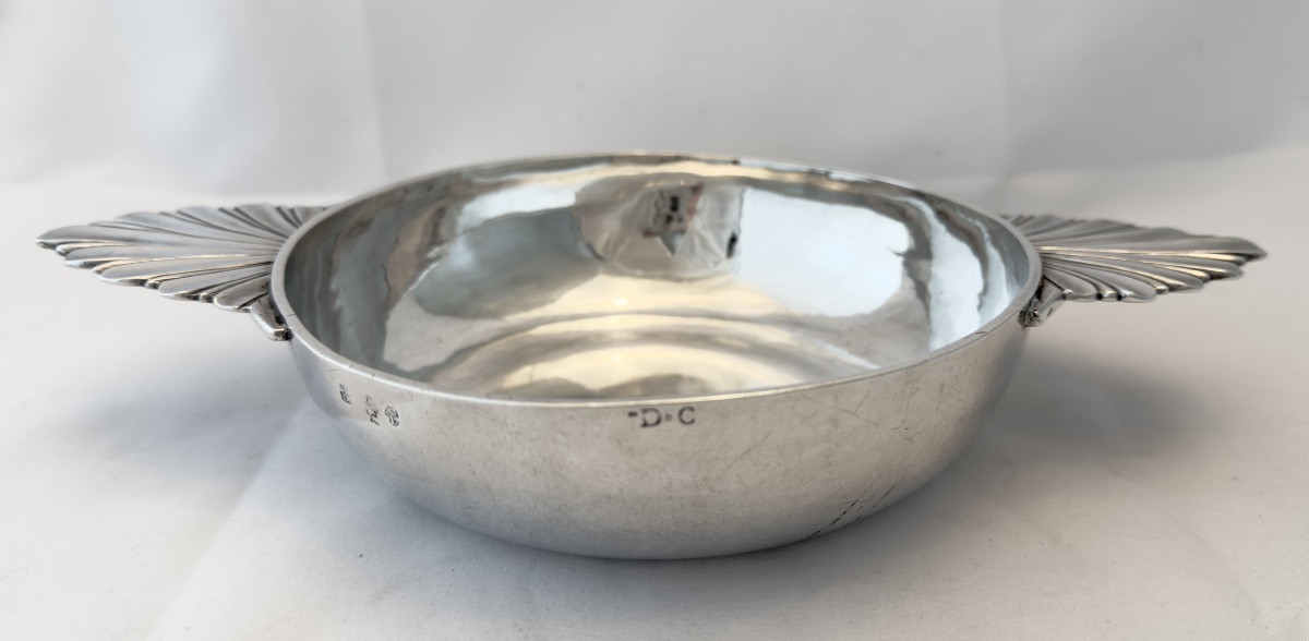 Lausanne 1750-1770, argent massif 916 \\% , écuelle, orfèvre illisible -photo-5