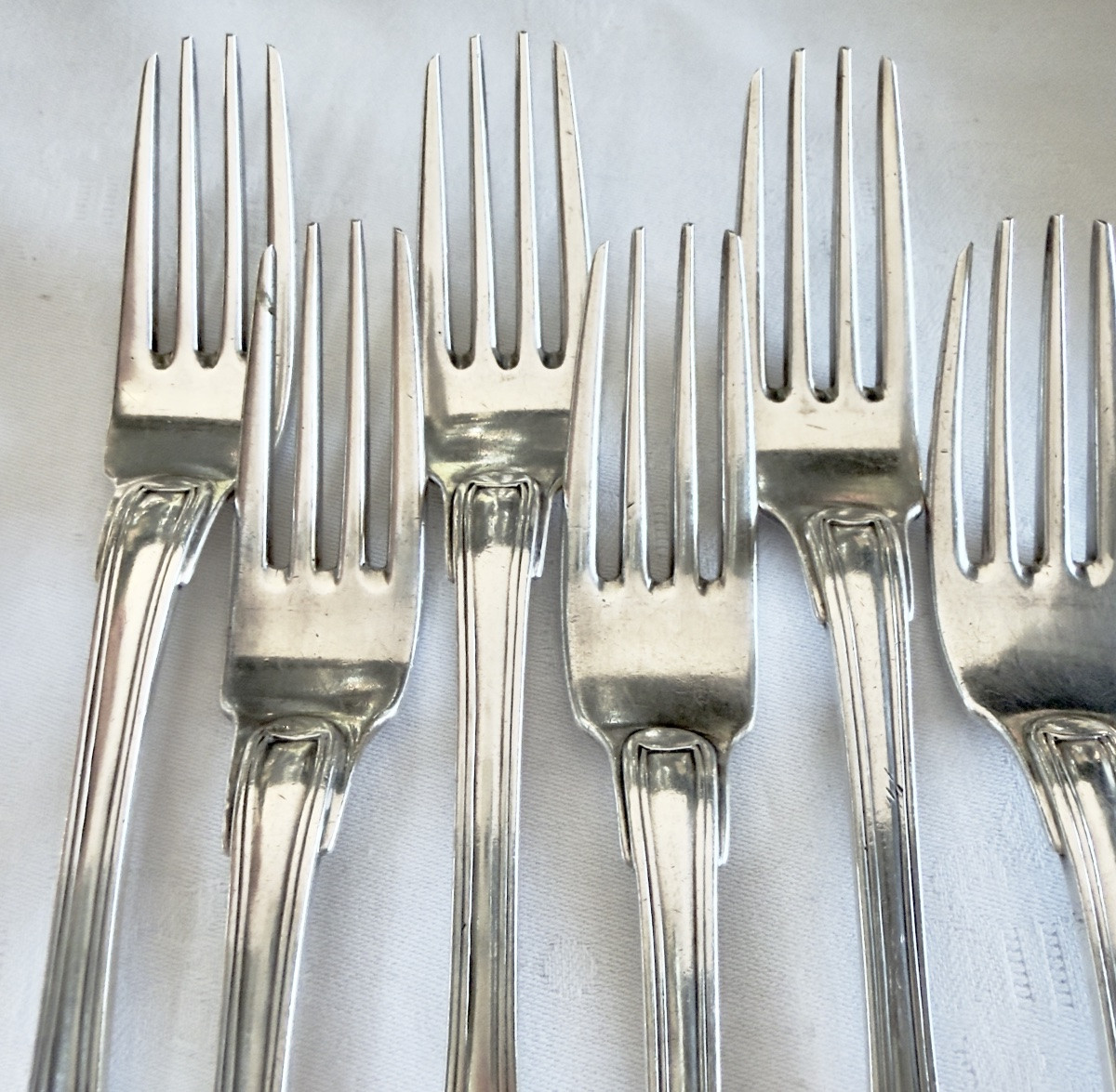 Valenciennes, Circa 1760, Solid Silver, Six Pieces Of Armorial Silverware-photo-1
