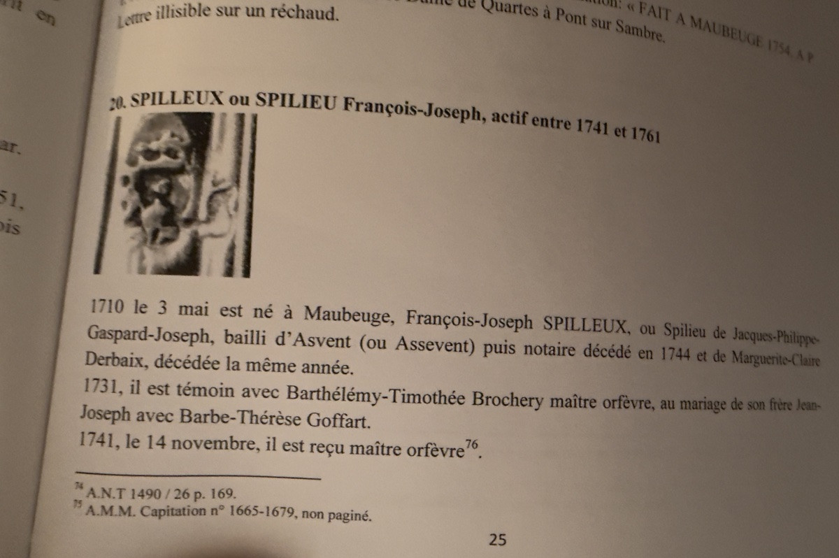 Maubeuge , 1748-1752, 8 couverts en argent , orfèvre Jean-François Spilleux , argent massif-photo-7