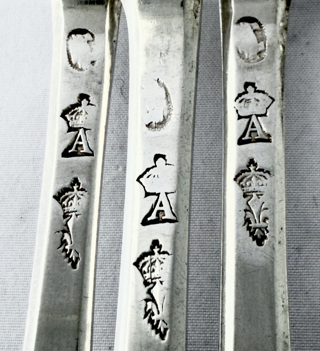 Lille 1739-1741 , Six Sterling  Silver Table Settings , Noël Leplus