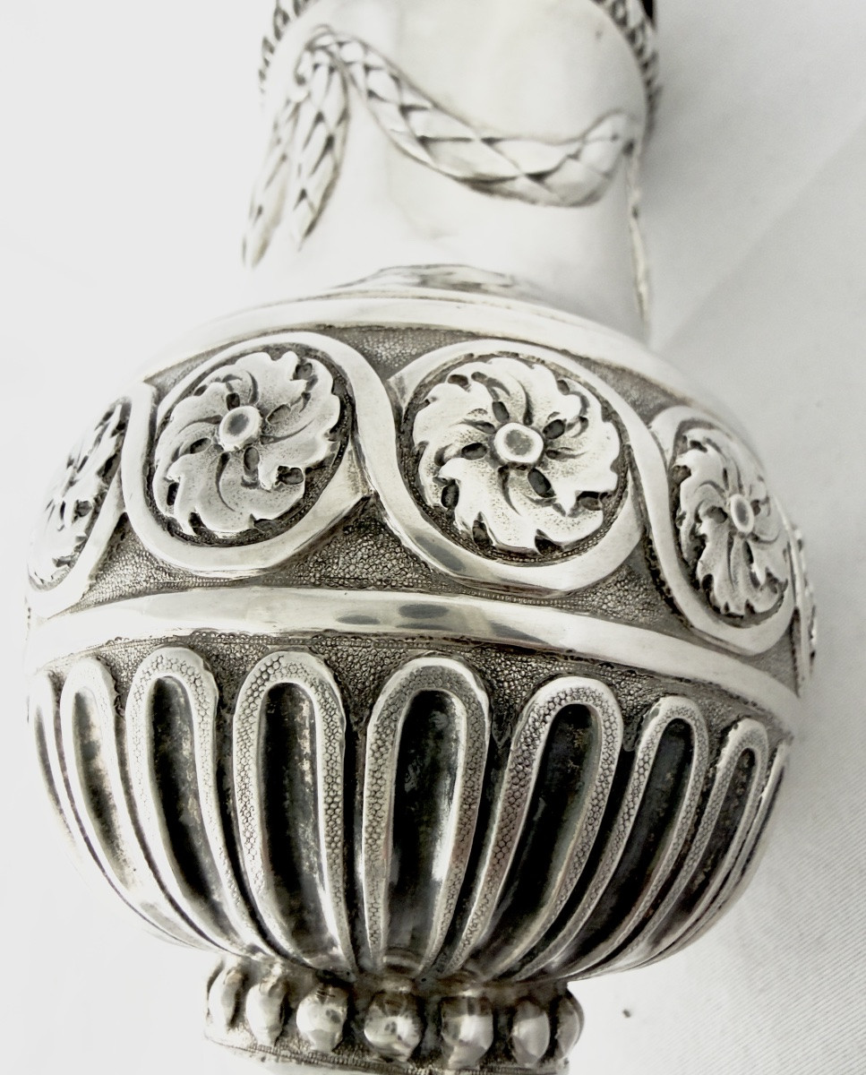 Ath 1787, Mustard Pot, Sterling Silver, Silversmith's Mark With Crowned D-photo-1