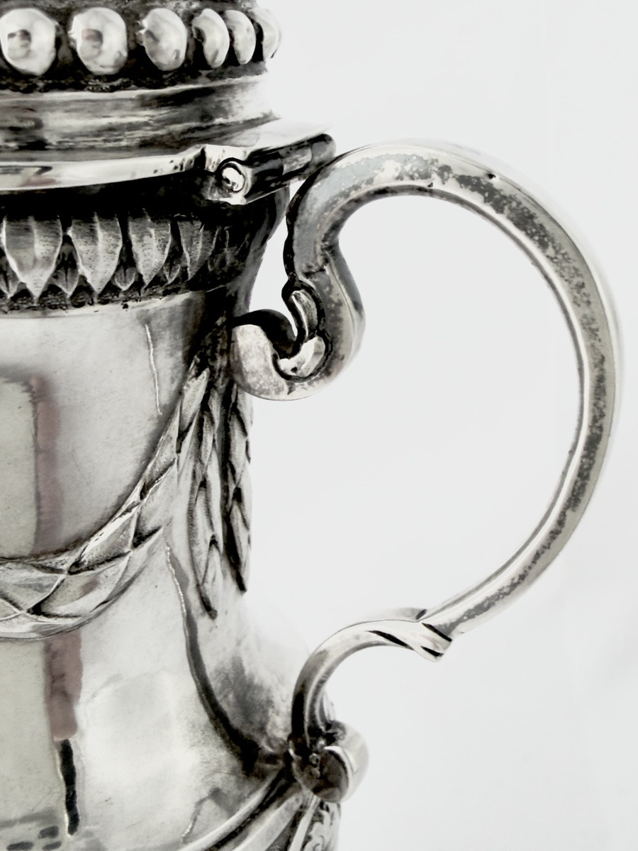Ath 1787, Mustard Pot, Sterling Silver, Silversmith's Mark With Crowned D-photo-3