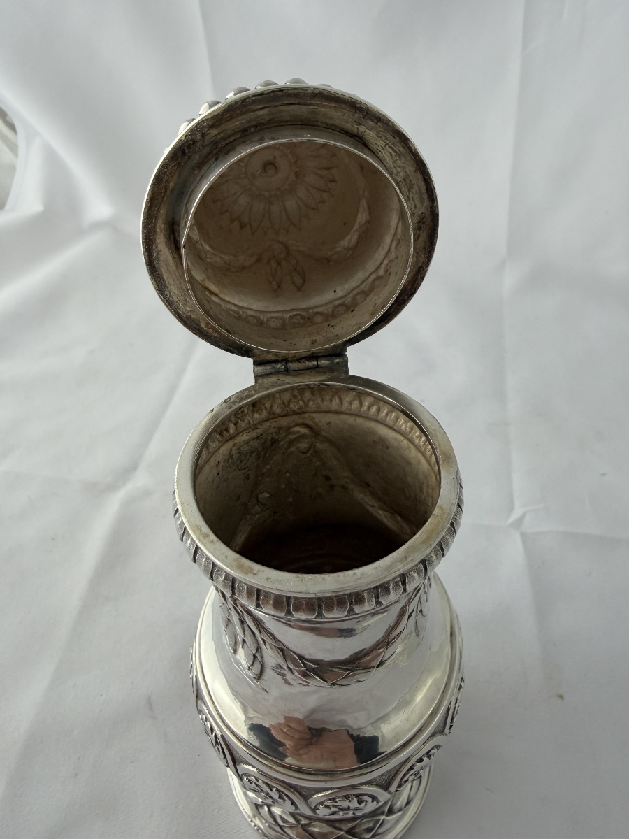 Ath 1787, Mustard Pot, Sterling Silver, Silversmith's Mark With Crowned D-photo-7