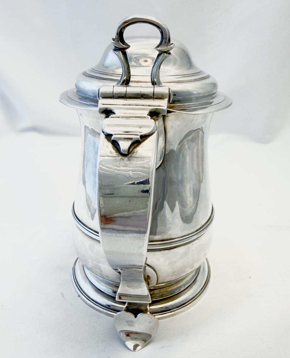London 1750, Georgian Tankard , Sterling Silver , Richard Gurney And Thomas Cook , Leeke Family-photo-2