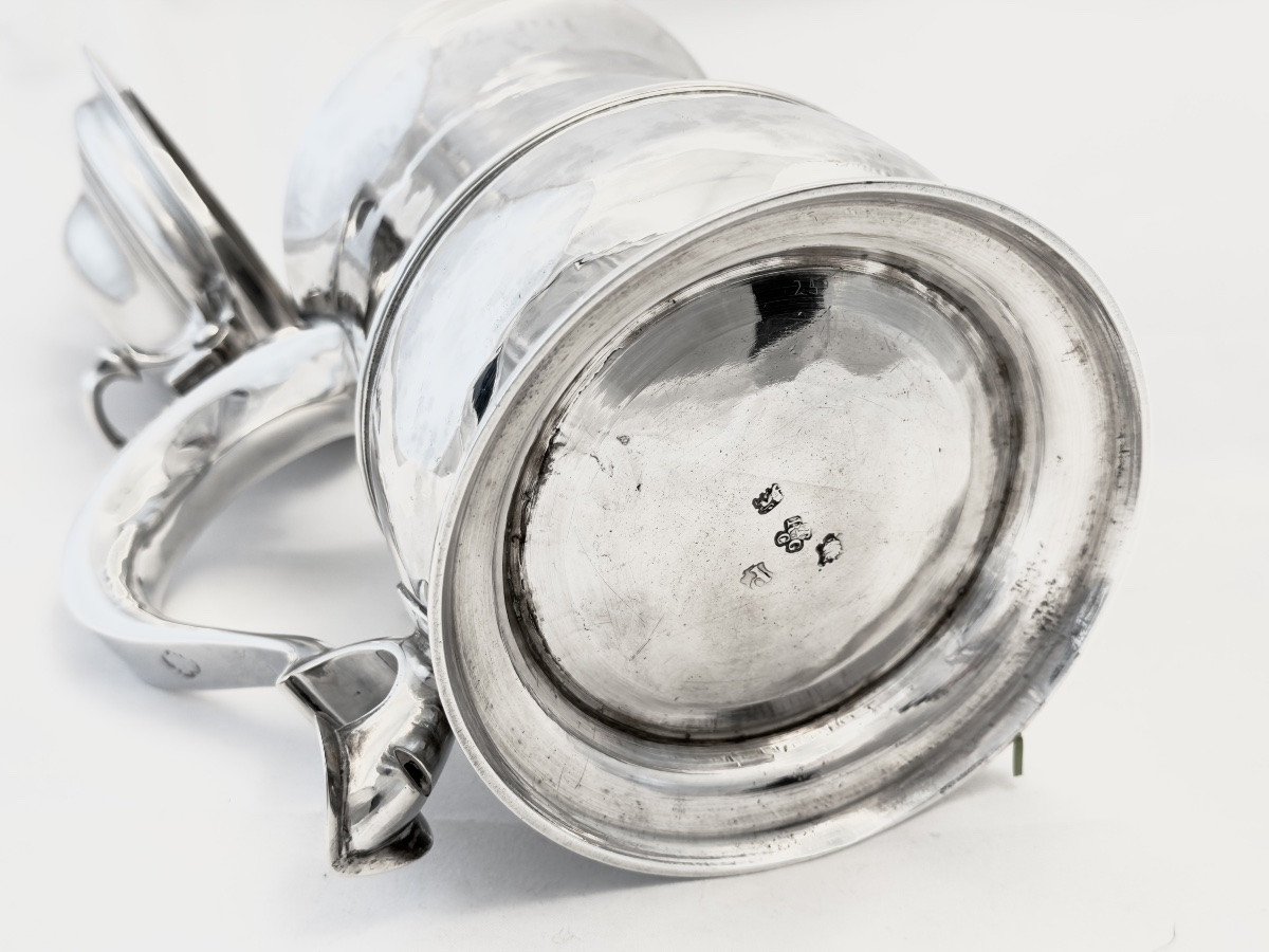 London 1750, Georgian Tankard , Sterling Silver , Richard Gurney And Thomas Cook , Leeke Family-photo-5