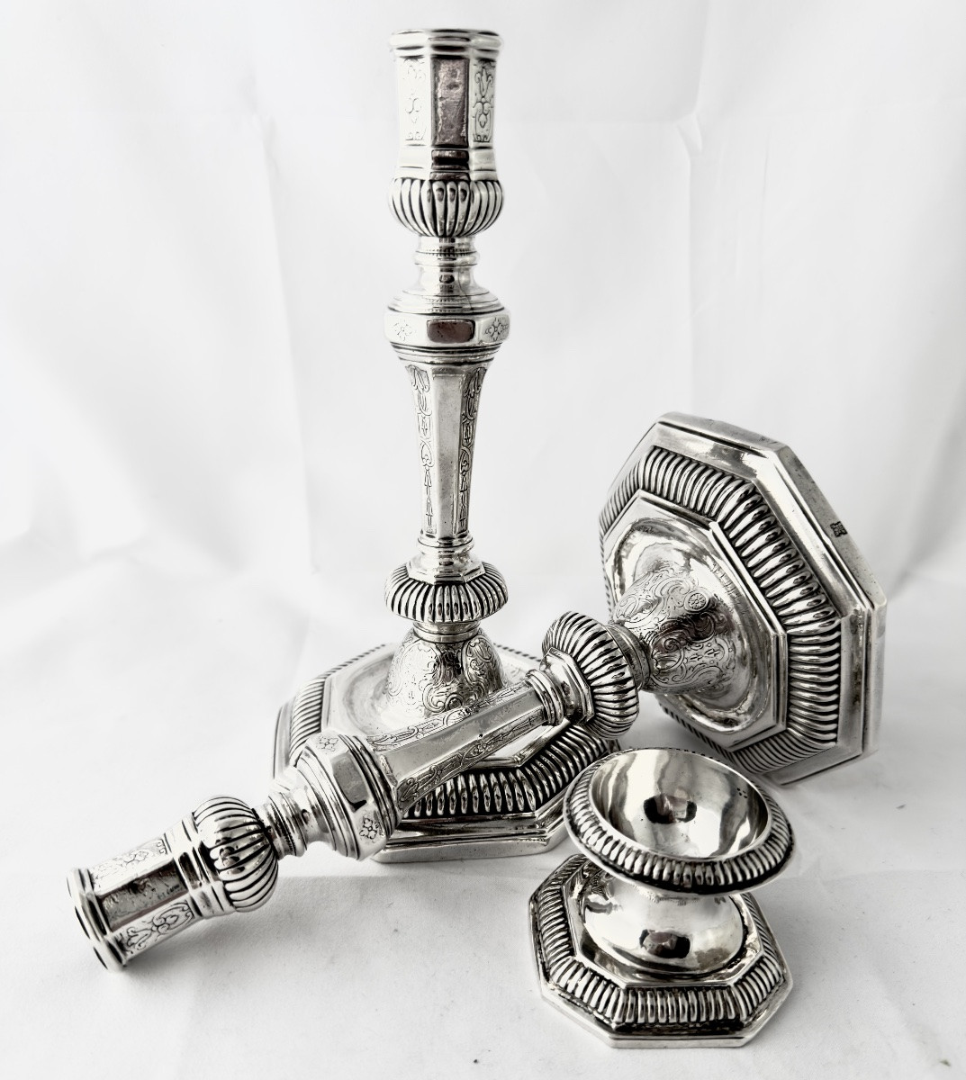 Saltcellar, 1700-1730, Sterling Silver, Former Southern Netherlands Trencher Salt -photo-1