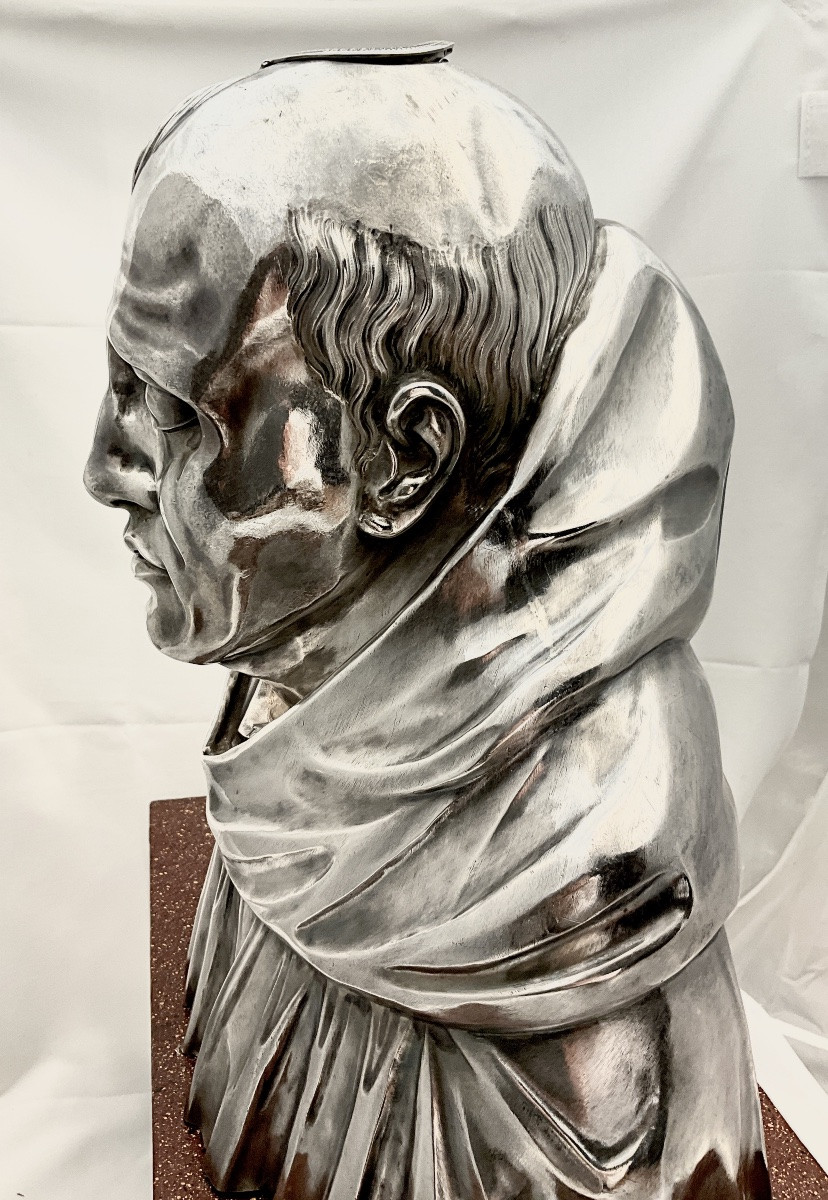 Paris 1812-1819, Reliquary Bust , Sterling Silver , Widow Paraud , Marguerite Hoguet-photo-3