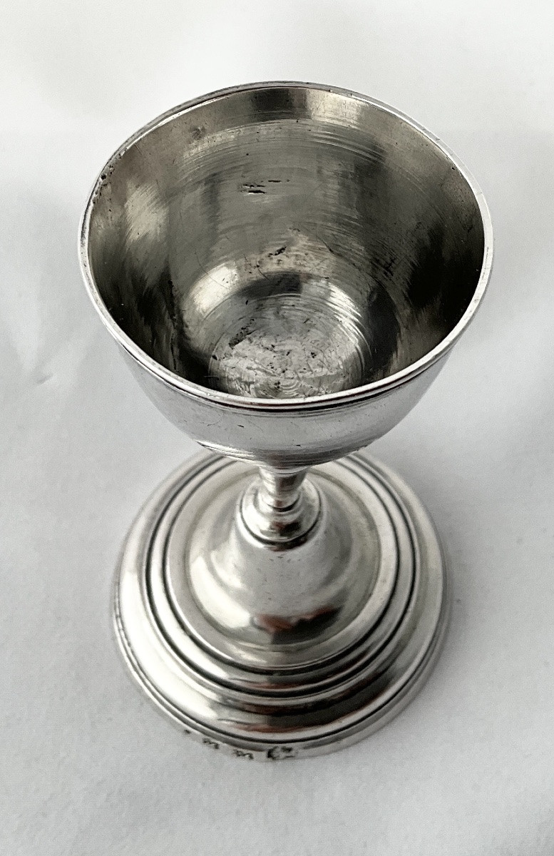 Soissons 1743-1760, Jacques Claude Pourcelle, coquetier en argent massif-photo-4