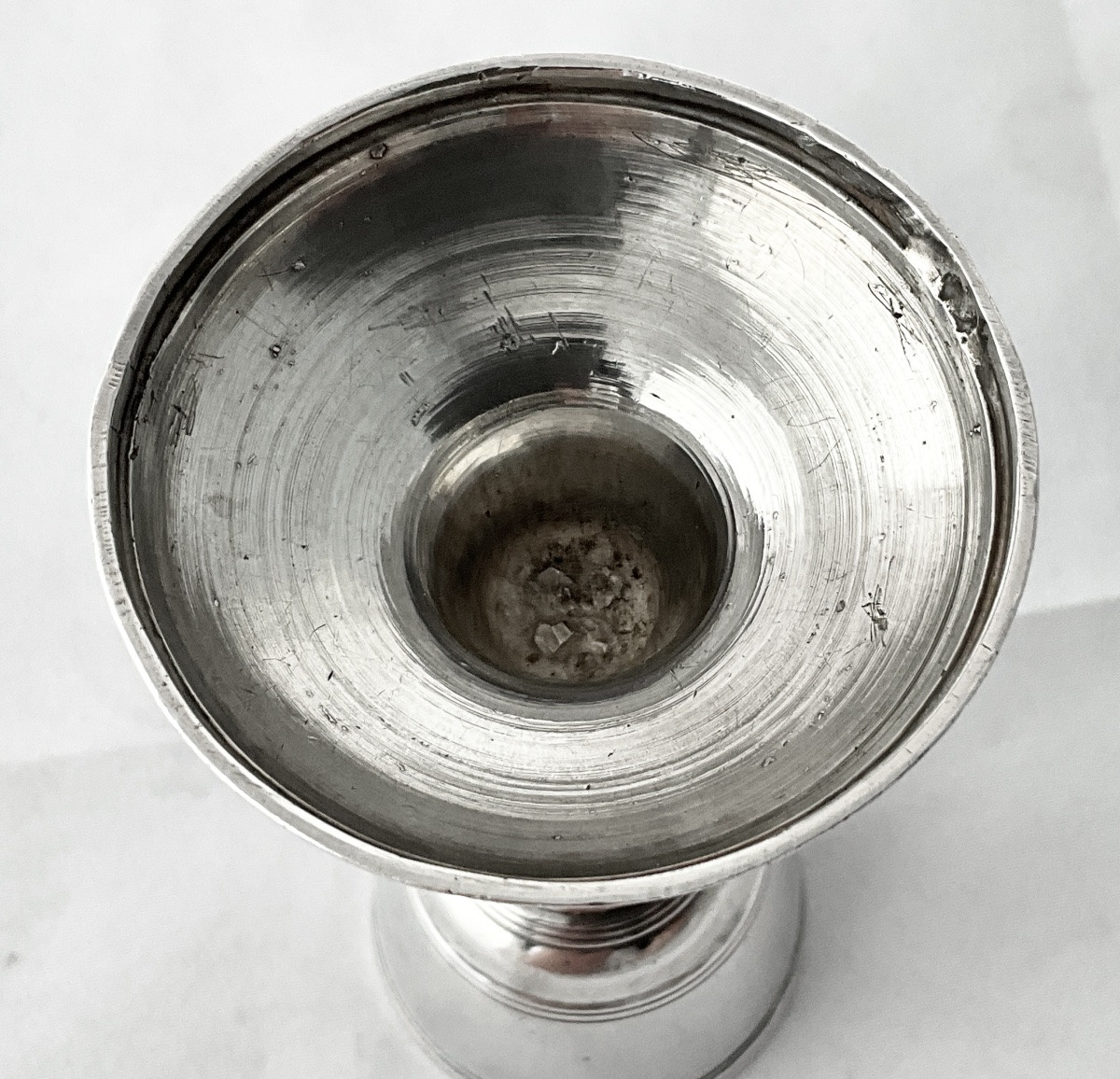 Soissons 1743-1760, Jacques Claude Pourcelle, coquetier en argent massif-photo-3