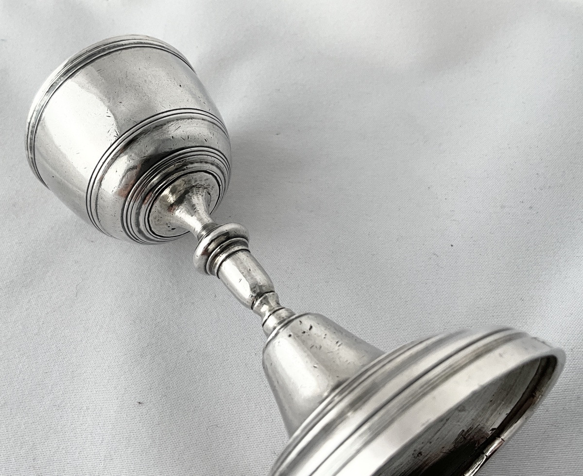 Soissons 1743-1760, Jacques Claude Pourcelle, coquetier en argent massif-photo-5