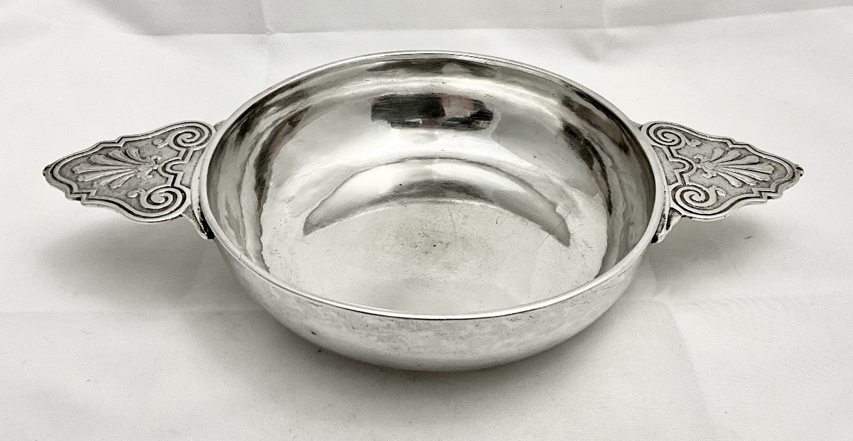 Grenoble 1724-1732, Salomon Ruinat, écuelle ou bouillon en argent massif , légumier -photo-3