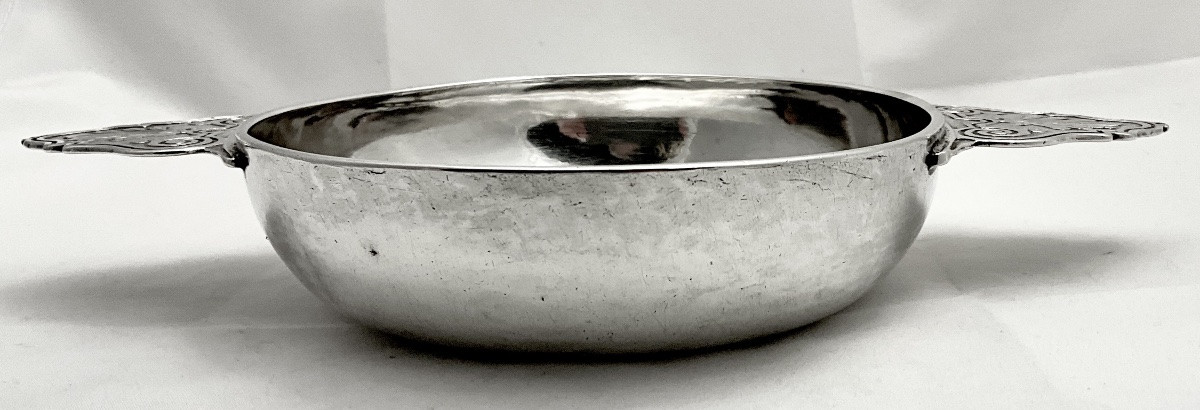Grenoble 1724-1732, Salomon Ruinat, écuelle ou bouillon en argent massif , légumier -photo-4