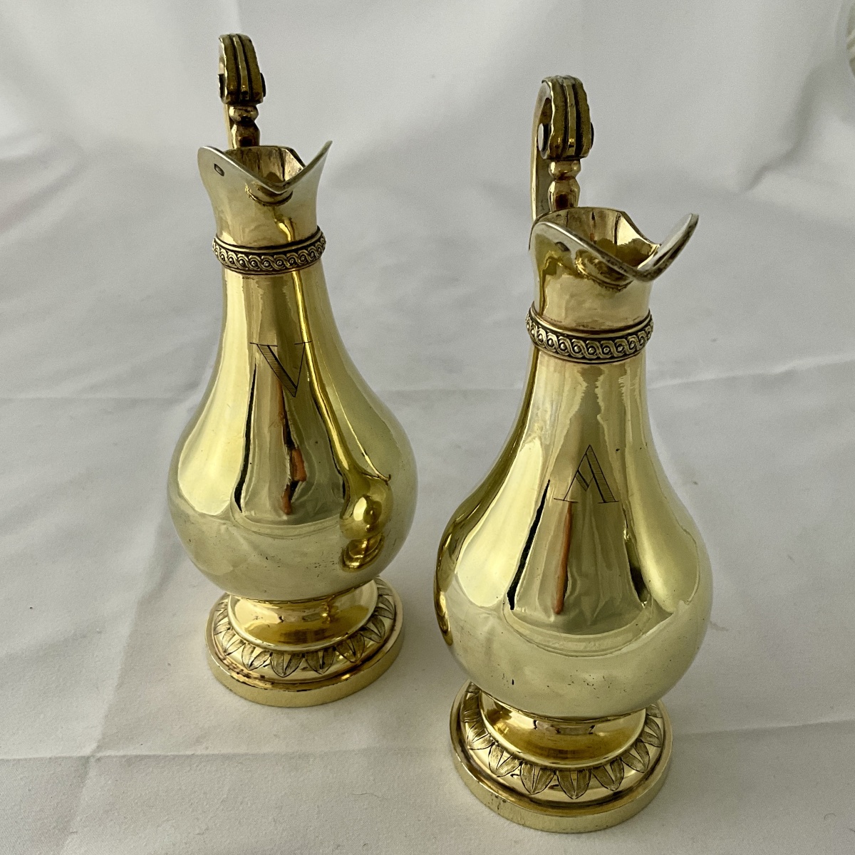 Paris, 1820–38, Solid Silver And Vermeil, Jean-pierre Famechon, Pair Of Cruets, Ampullae -photo-4