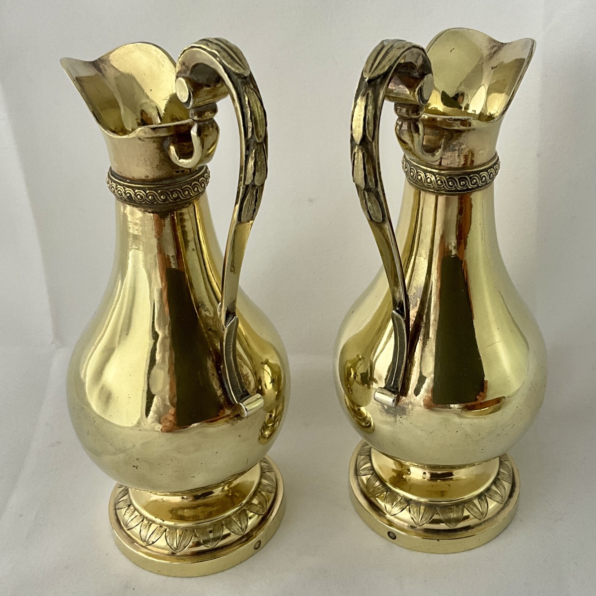Paris, 1820–38, Solid Silver And Vermeil, Jean-pierre Famechon, Pair Of Cruets, Ampullae -photo-5