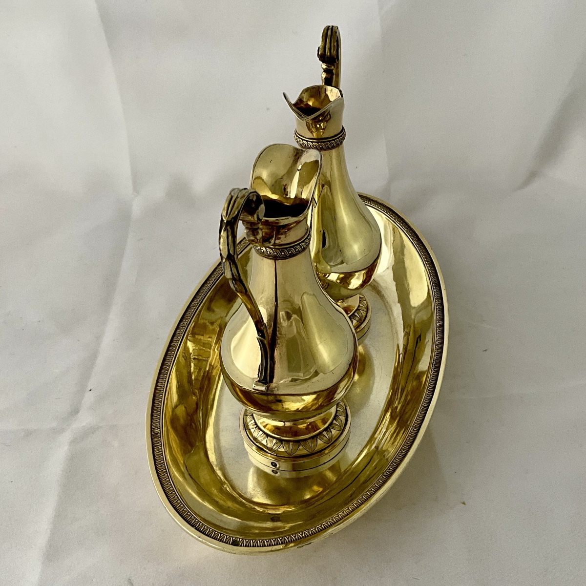 Paris, 1820–38, Solid Silver And Vermeil, Jean-pierre Famechon, Pair Of Cruets, Ampullae -photo-7